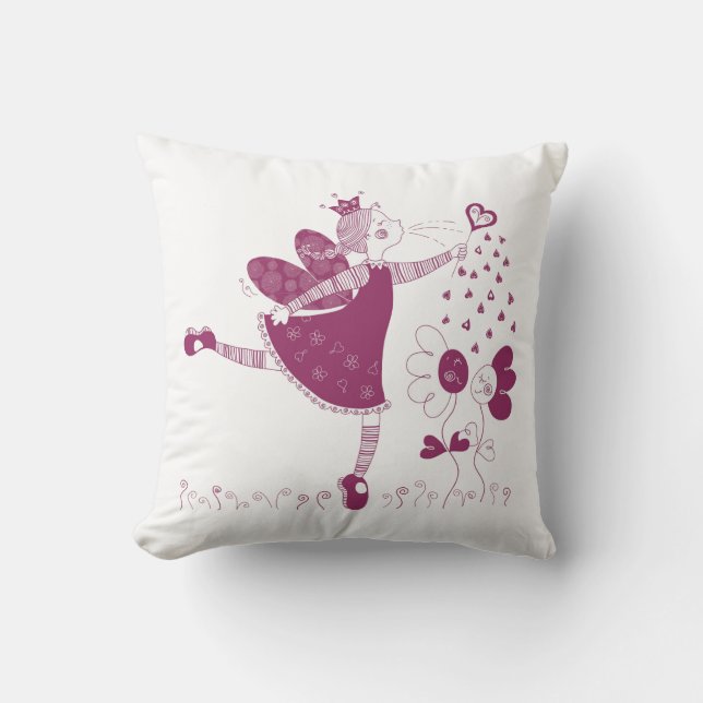 Fairy Princess Throw Pillow (Front)