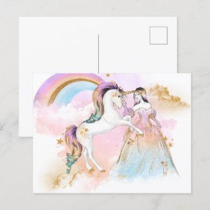 Fairy Princess Unicorn  Postcard