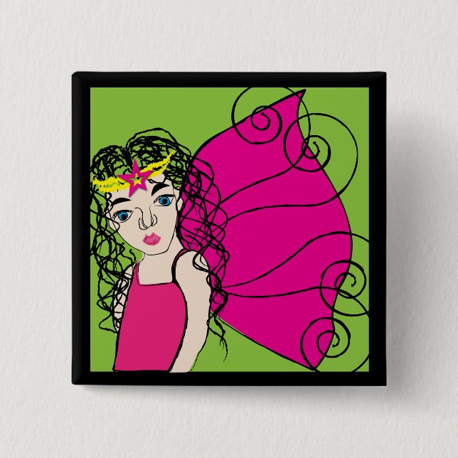 Fairy Queen 15 Cm Square Badge (Front)