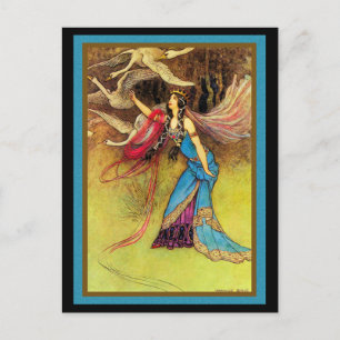 Fairy Queen and Birds Postcard