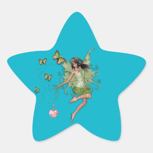 Fairy queen gift star sticker (Front)