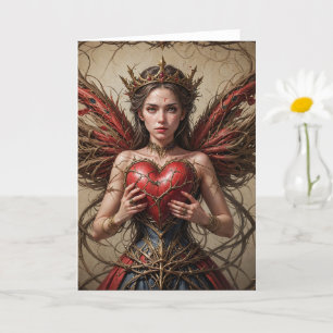 Fairy Red Heart Brambles Card
