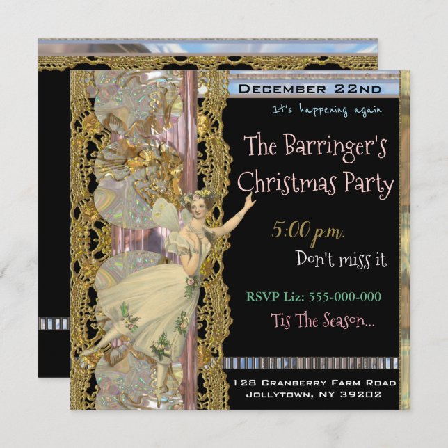 Fairy Reminder Christmas Party Invitation (Front/Back)