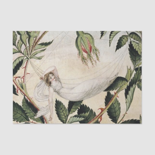“Fairy Resting In A Hammock” by Amelia Jane Murray Tissue Paper (Front)