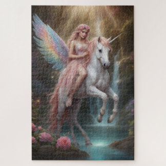 Fairy Riding a Unicorn Jigsaw Puzzle