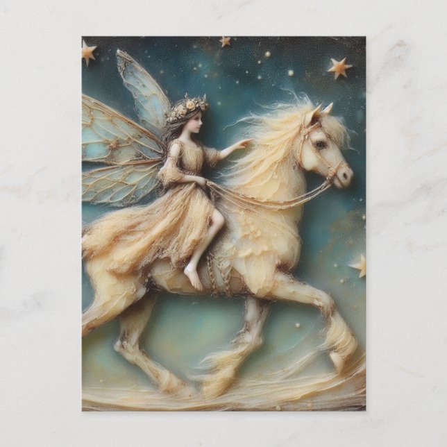 Fairy Riding Her Horse Postcard (Front)