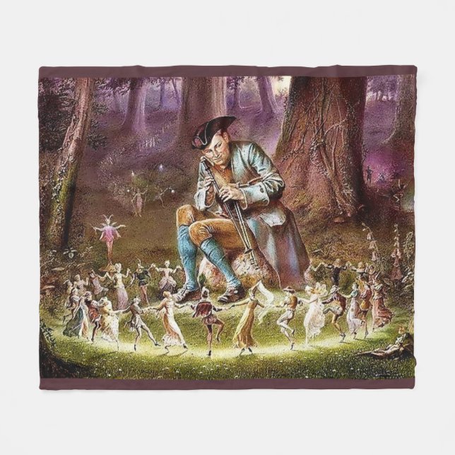 Fairy Ring Dance Celebration Cosy Fleece Blanket (Front (Horizontal))
