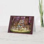 Fairy Ring Dance Celebration Greeting Card<br><div class="desc">Give someone a fairytale. Send them a Fairy Dance Celebration Greeting Card.. Fairies come from all around the forest to hear the song of a flute. They dance in a circle around a man who had sat down to rest and play his flute. It is almost after twilight deep in...</div>