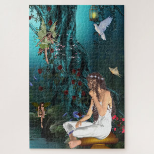 Fairy Rose Garden Jigsaw Puzzle