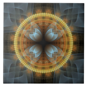 Fairy round fractal ornament tile