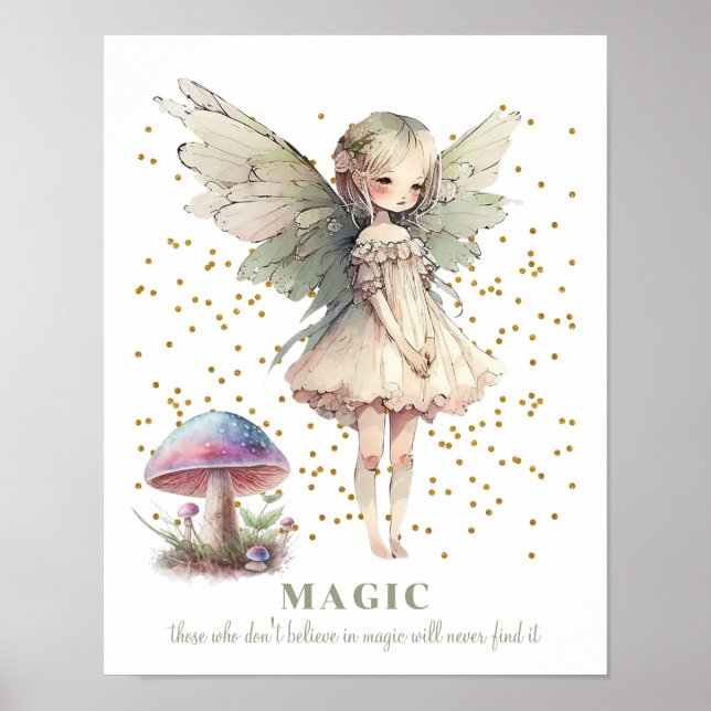Fairy Saying Magic Girl's Room Poster (Front)
