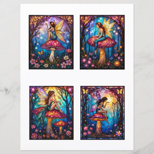 Fairy Scrapbook Junk Journal Collage Paper (Front)