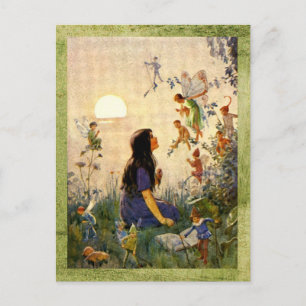Fairy Secrets - Antique Postcard