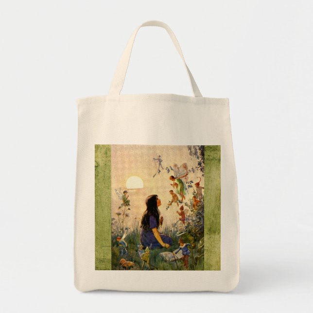 Fairy Secrets - Antique Postcard Tote Bag (Front)