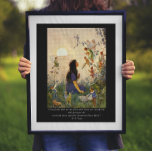 Fairy Secrets & Yeats Quote Vintage  Poster<br><div class="desc">Digital dry brush effect used to create this canvas print design. Original postcard design from 1908.  Quote at bottom: "Come fairies take me out of this dull world,  for I would ride with you upon the wind and dance upon the mountains like a flame."... . W.B. Yeats.</div>
