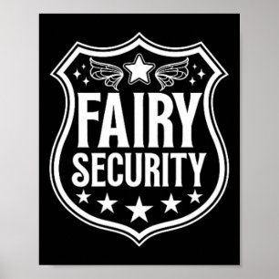 Fairy Security Birthday Halloween Costume Kids Boy Poster