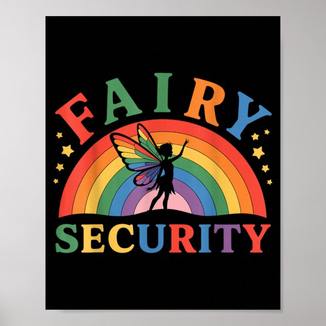 Fairy Security Birthday Halloween Rainbow Cosplay Poster (Front)