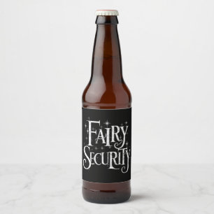 Fairy Security Funny Halloween Costume Beer Bottle Label