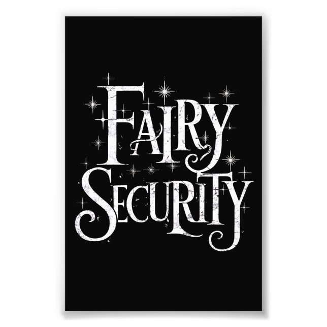 Fairy Security Funny Halloween Costume  Photo Print (Front)