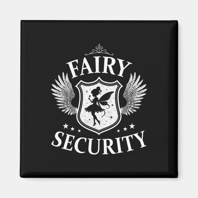 Fairy Security Protection Kids Men Women  Magnet (Front)