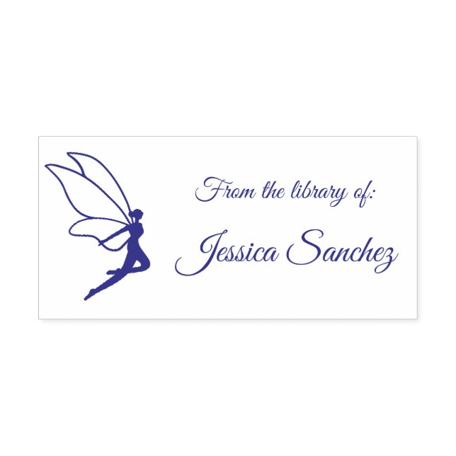 Fairy Silhouette Customisable Library  Self-inking Stamp (Design)