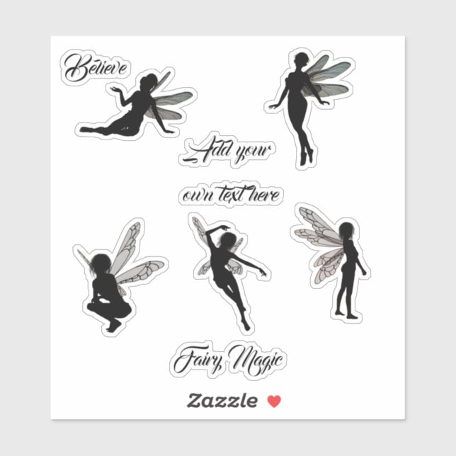 Fairy silhouette stickers (Sheet)