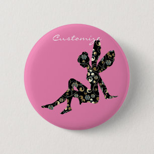 Fairy Silhouette Thunder_Cove 6 Cm Round Badge