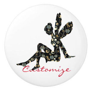 Fairy Silhouette Thunder_Cove Ceramic Knob