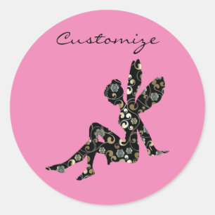 Fairy Silhouette Thunder_Cove Classic Round Sticker
