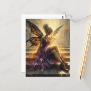 Fairy Sitting on Steps Postcard