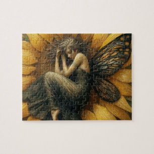 Fairy Sleeping in a Sunflower Jigsaw Puzzle