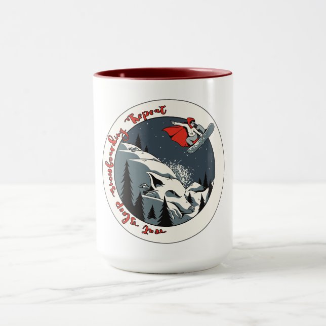 Fairy Snowboarder – Eat Sleep Snowboard Repeat Win Mug (Center)