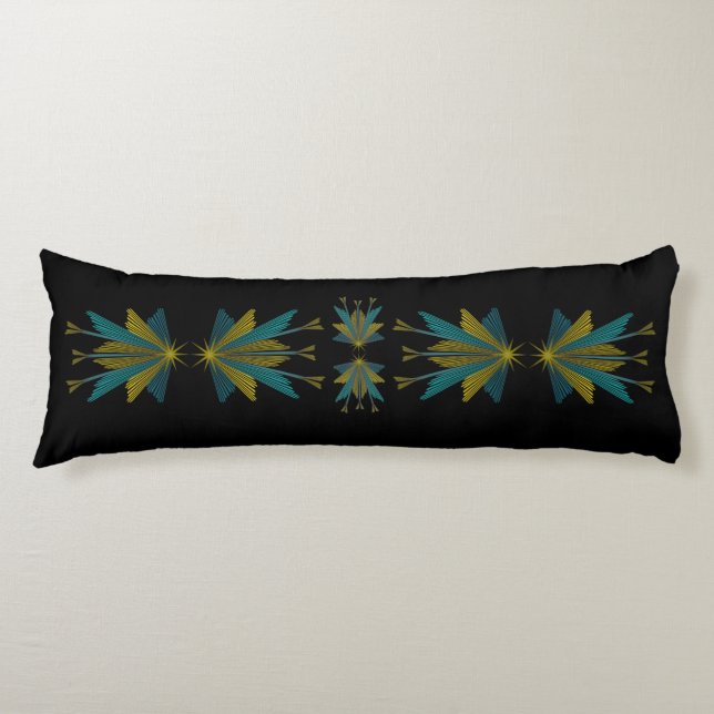 Fairy Stars Black Body Pillow (Front)