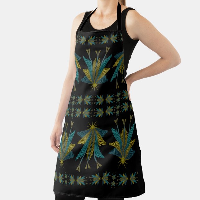 Fairy Stars Black Large Apron (Insitu)