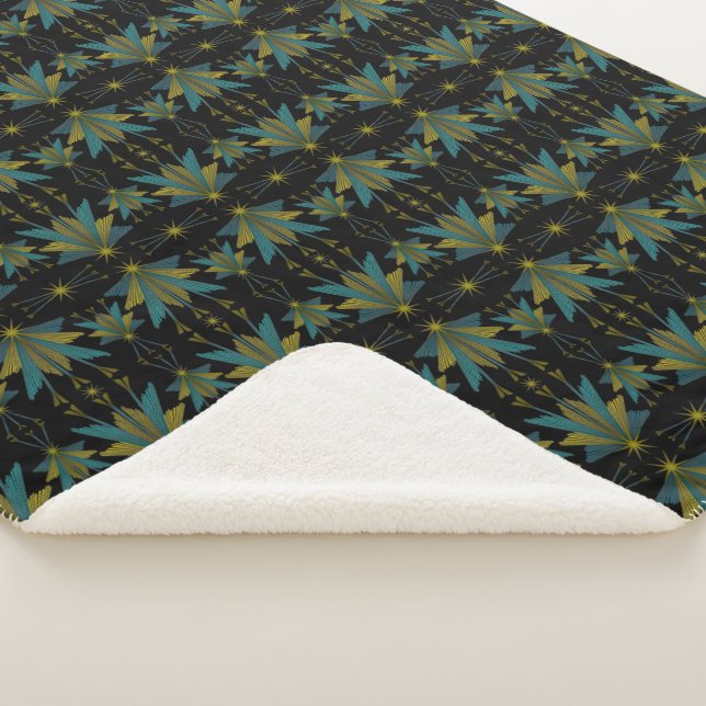 Fairy Stars Black Sherpa Blanket (3 Sizes) (3/4)