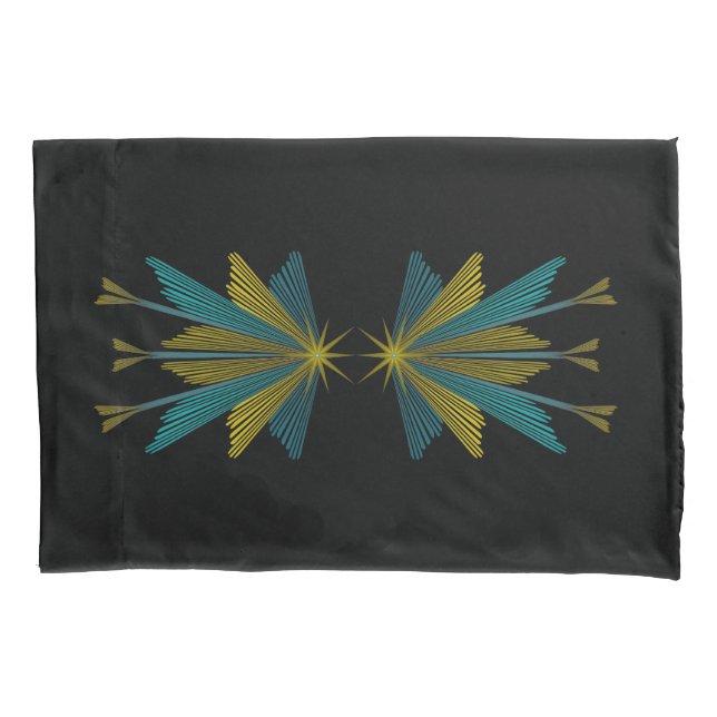 Fairy Stars Black Standard Pillowcases (Front-Left)