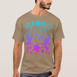 Fairy Stars Moon Pases Silhouette FantasyT-Shirt T-Shirt
