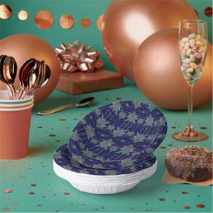 Fairy Stars Navy Paper Bowls Plate