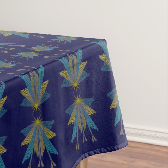 Fairy Stars Navy Tablecloth 60x84 (In Situ)