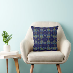 Fairy Stars Navy Throw Pillow