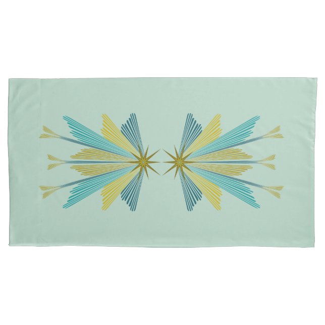 Fairy Stars Pistachio King Pillowcases (Front-Left)