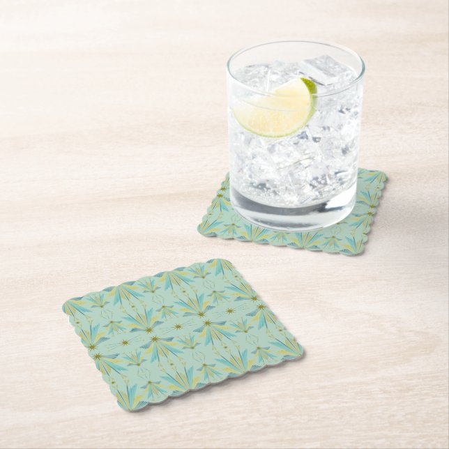 Fairy Stars Pistachio Paper Coasters (Insitu)