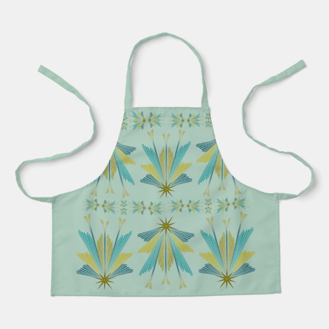 Fairy Stars Pistachio Small Apron (Front)