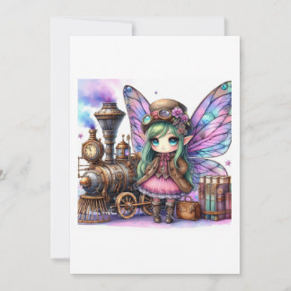 fairy steampunk invitation