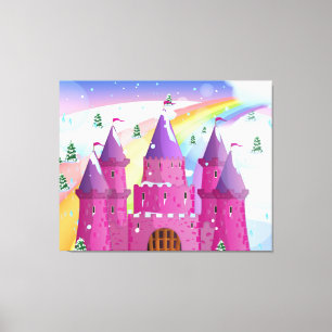 fairy-tail castle Rainbow Canvas Print