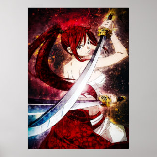 Fairy Tail Erza Scarlet Poster