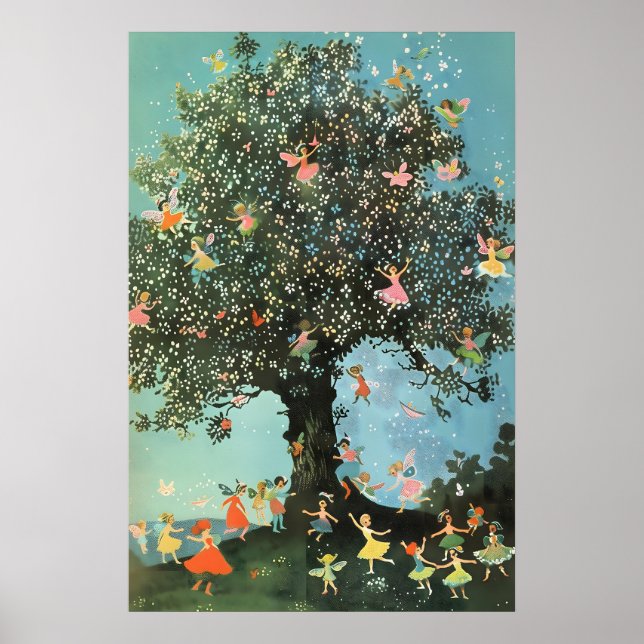 Fairy Tale Art Print Enchanted Forest Dance (Front)