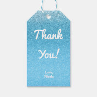 Fairy Tale Blue Glitter Sweet 16 Party Favour