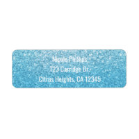 Fairy Tale Blue Glitter Sweet 16 Party Invitation