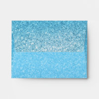 Fairy Tale Blue Glitter Sweet 16 Party Invitation